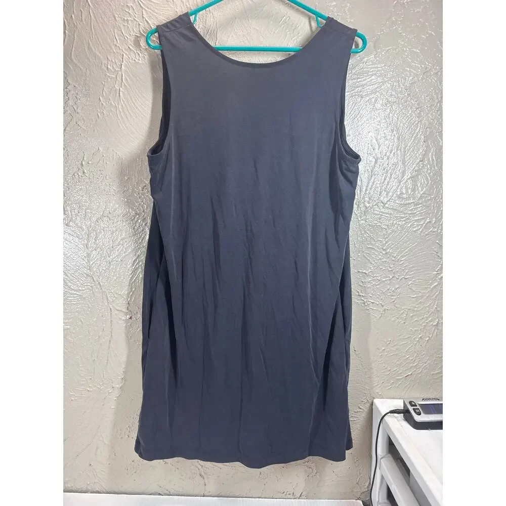 Free People‎ Purple Pilow Talk Tank Pocket Mini Dress Drape Neck LIne Sz Medium